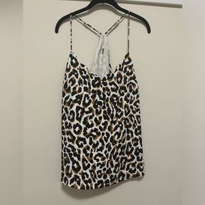 JCrew Scallop Trim Camisole - Leopard - Size 12
